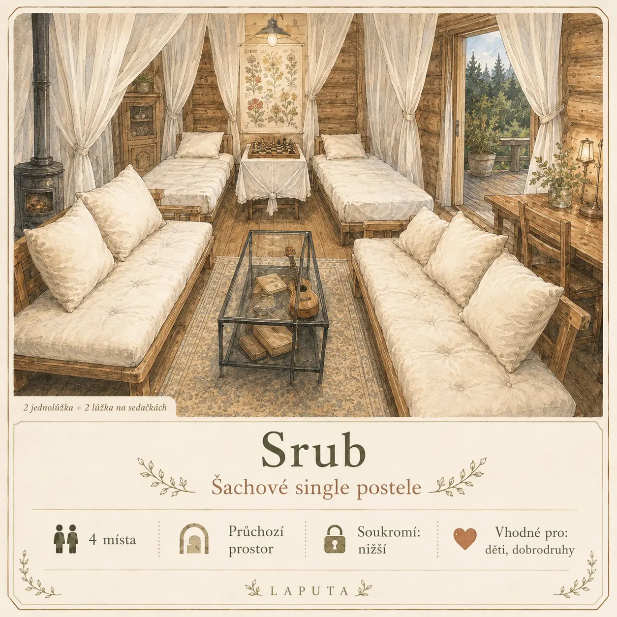 Srub – společné spaní